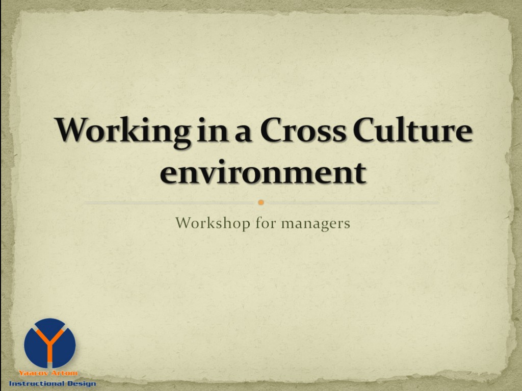 Cross Culture Workshop
